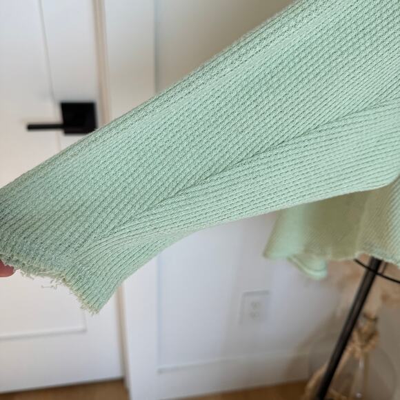 Urban Outfitters Out From Under Light Green Waffle Knit Long Sleeve Henley Top-S - Picture 7 of 10